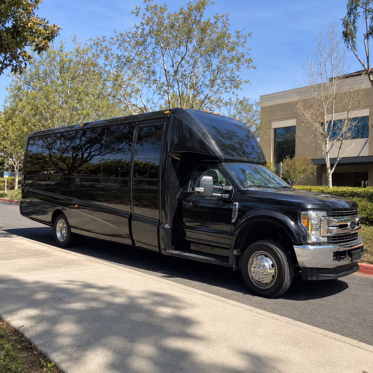 large scale bus shuttles for visalia corporate campuses and multi site operations
