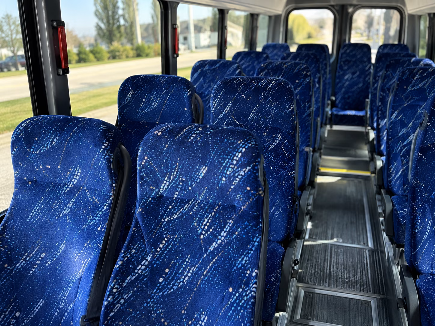 visalia 18 passenger minibus inside