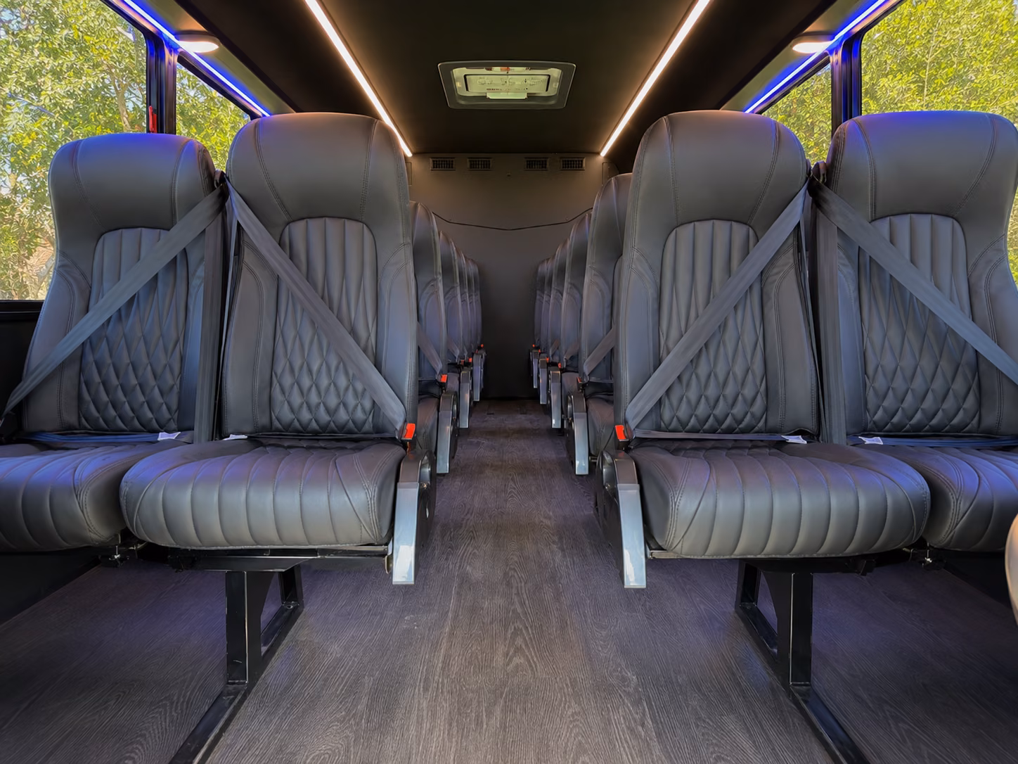 visalia 20 passenger minibus inside
