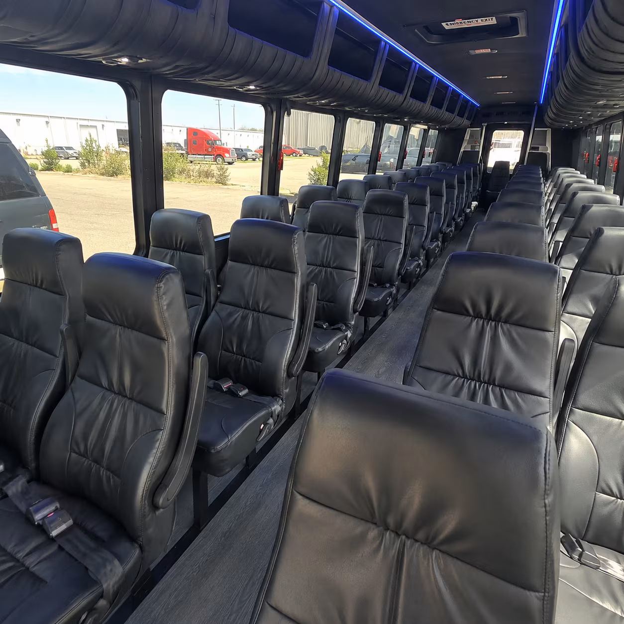 visalia 28 passenger minibus interior