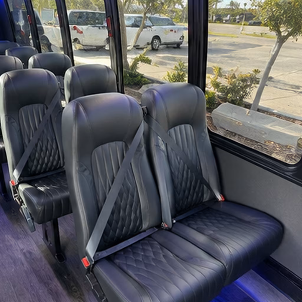 visalia 30 passenger minibus inside