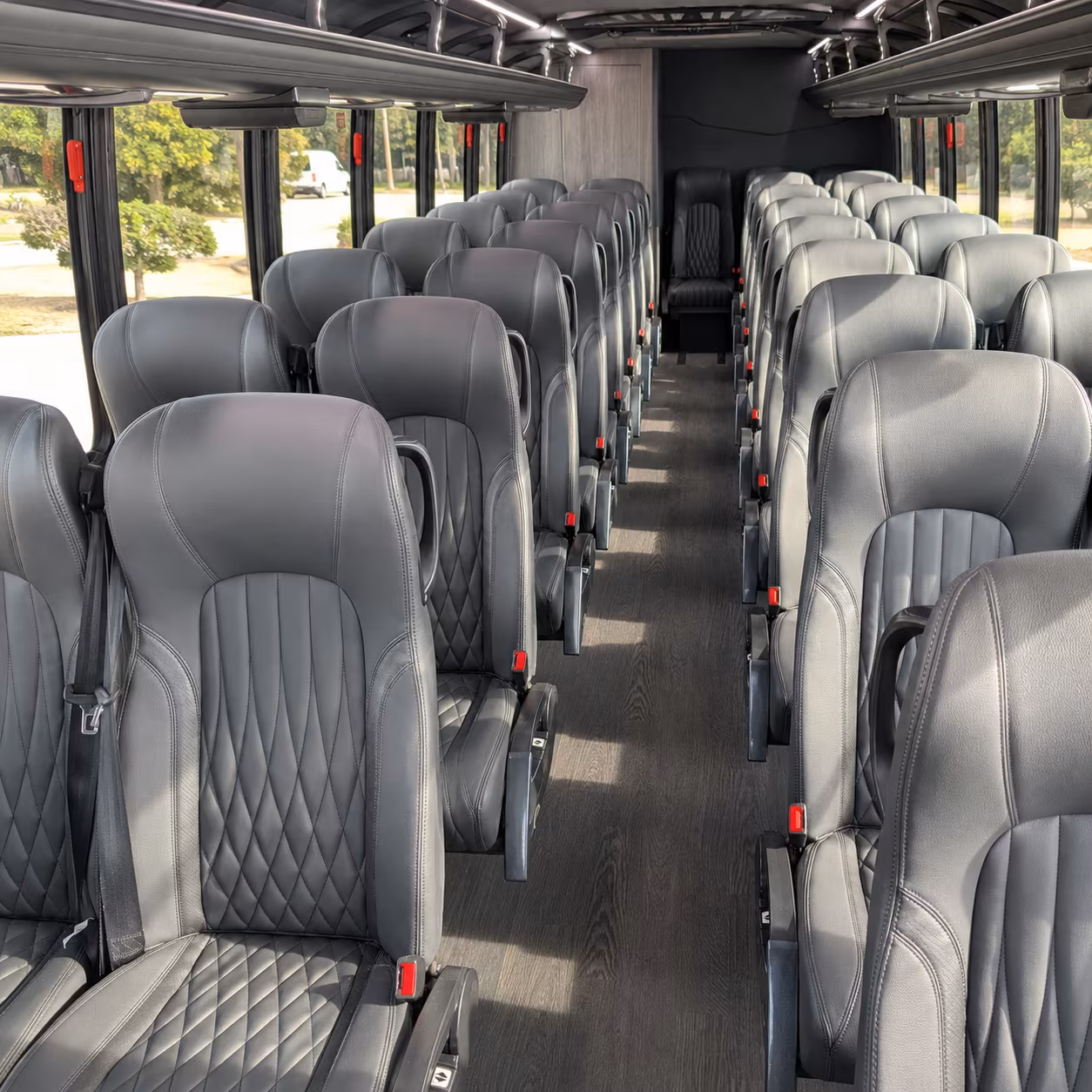 visalia 30 passenger minibus interior