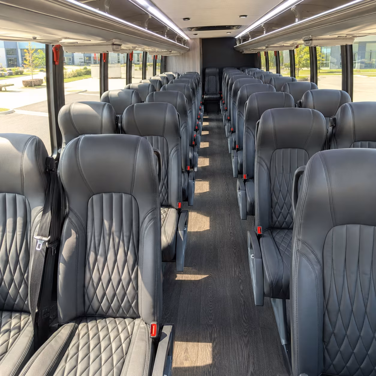 visalia 35 passenger minibus interior