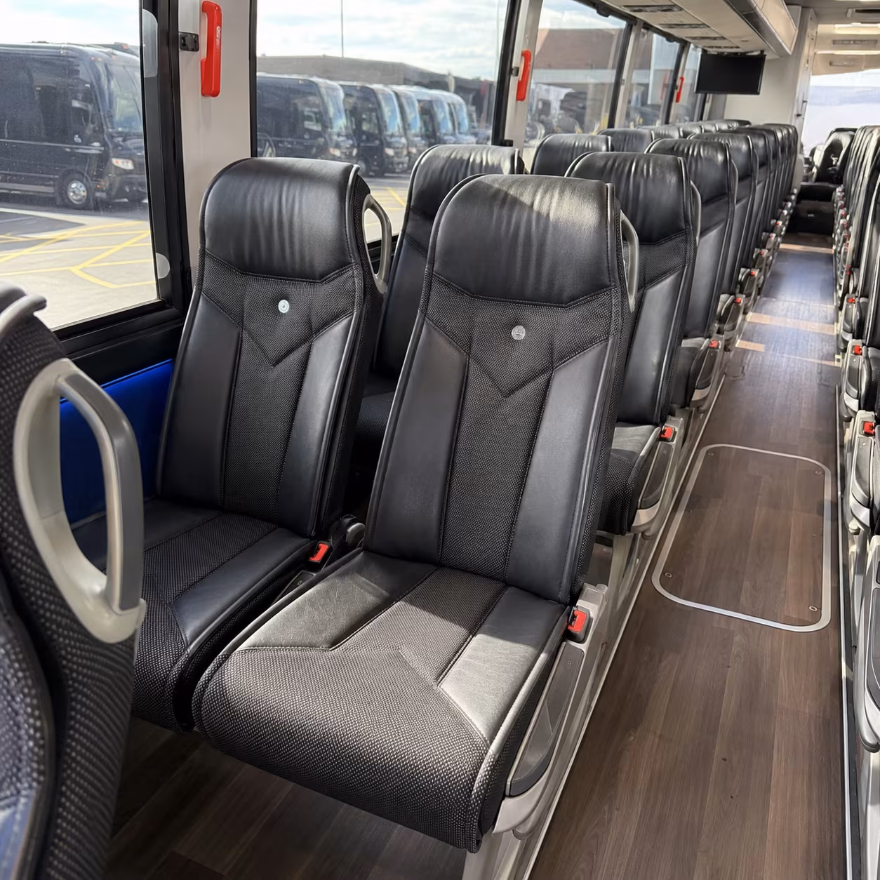 visalia 40 passenger charter bus interior
