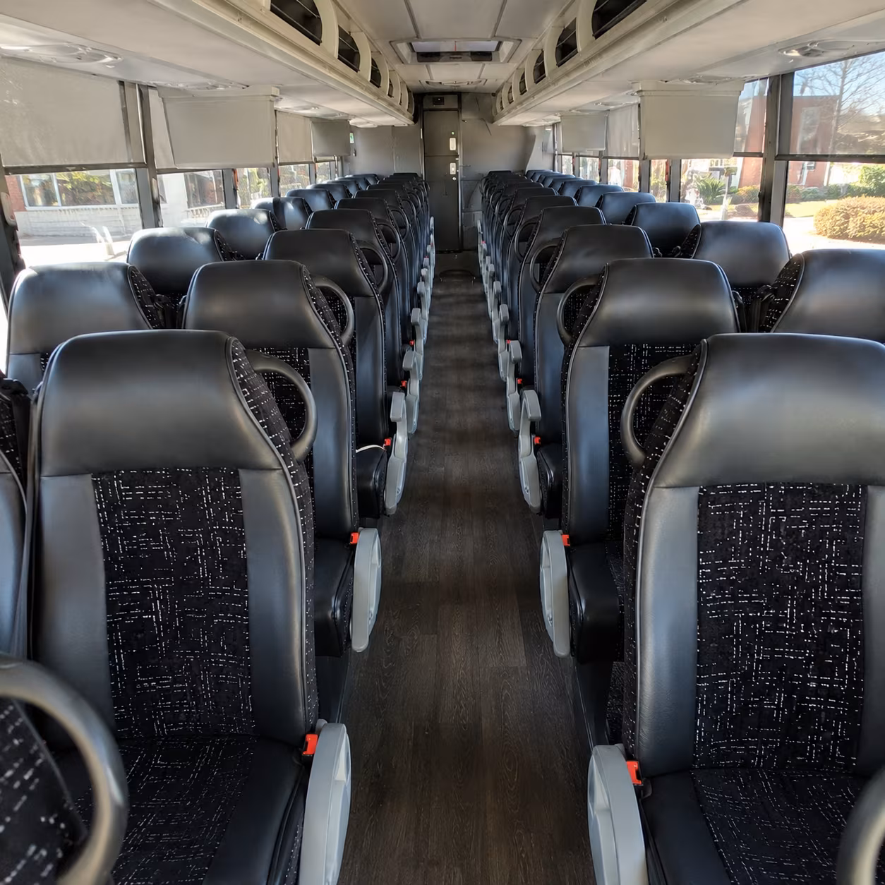 visalia 54 passenger charter bus inside