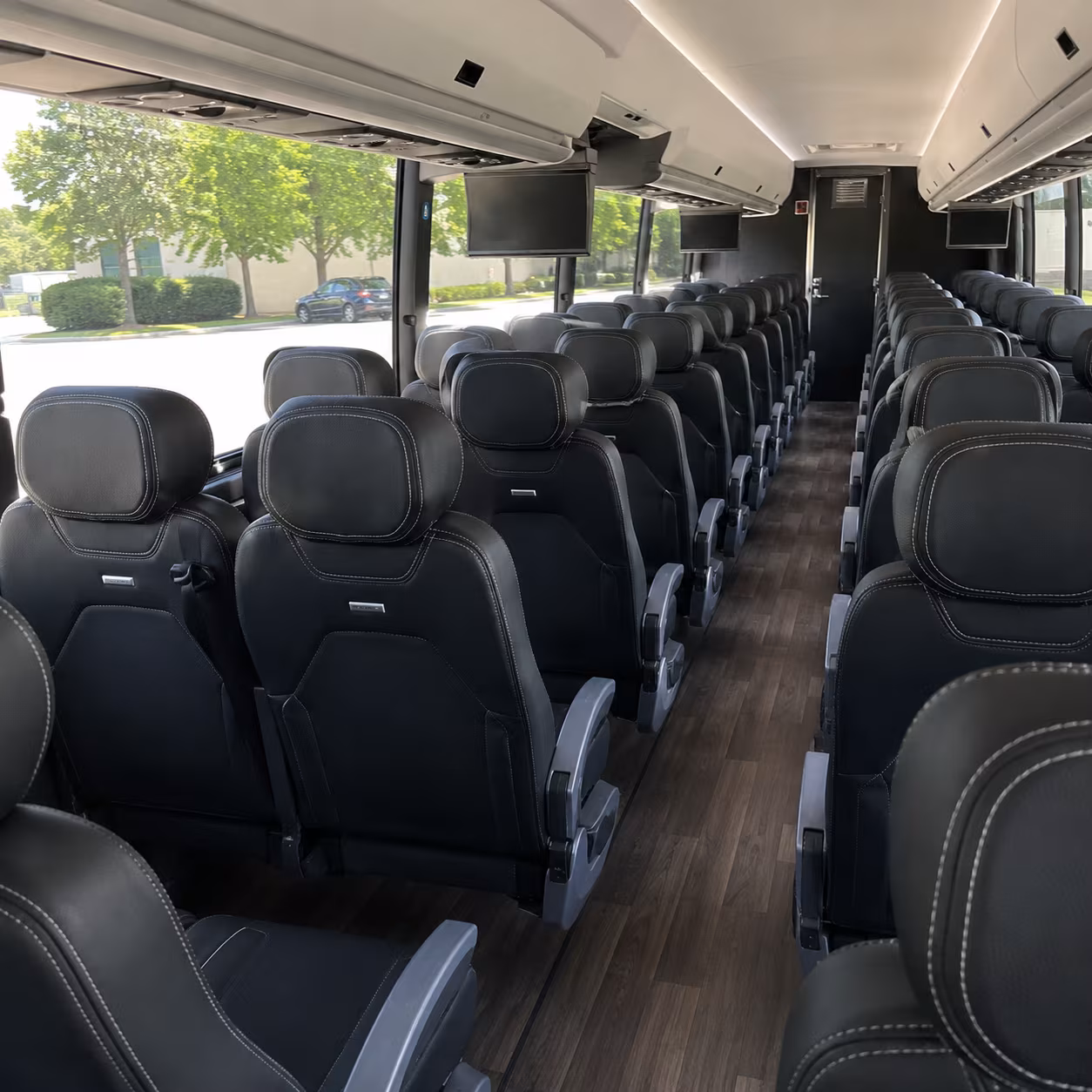 visalia 56 passenger charter bus interior