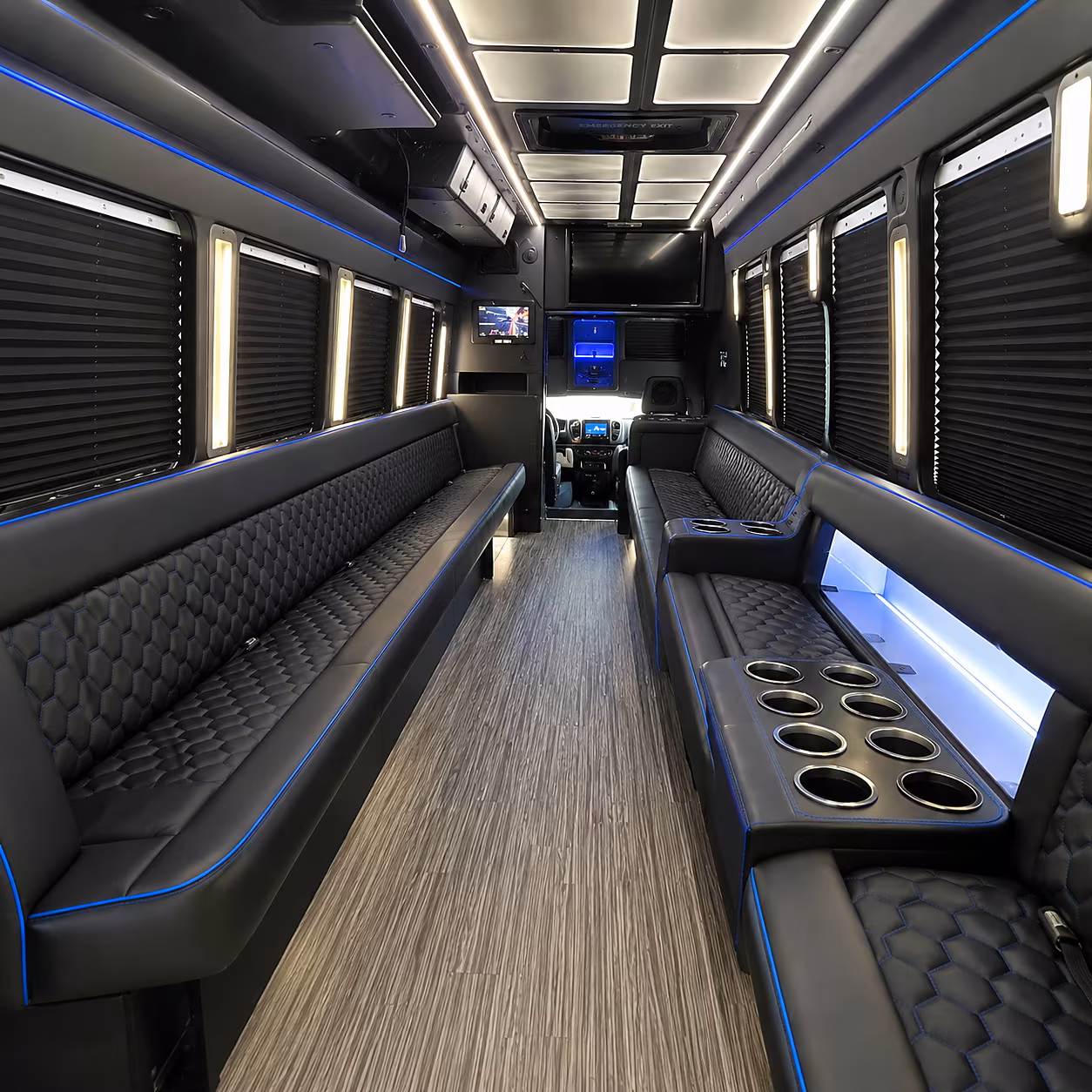visalia party bus inside