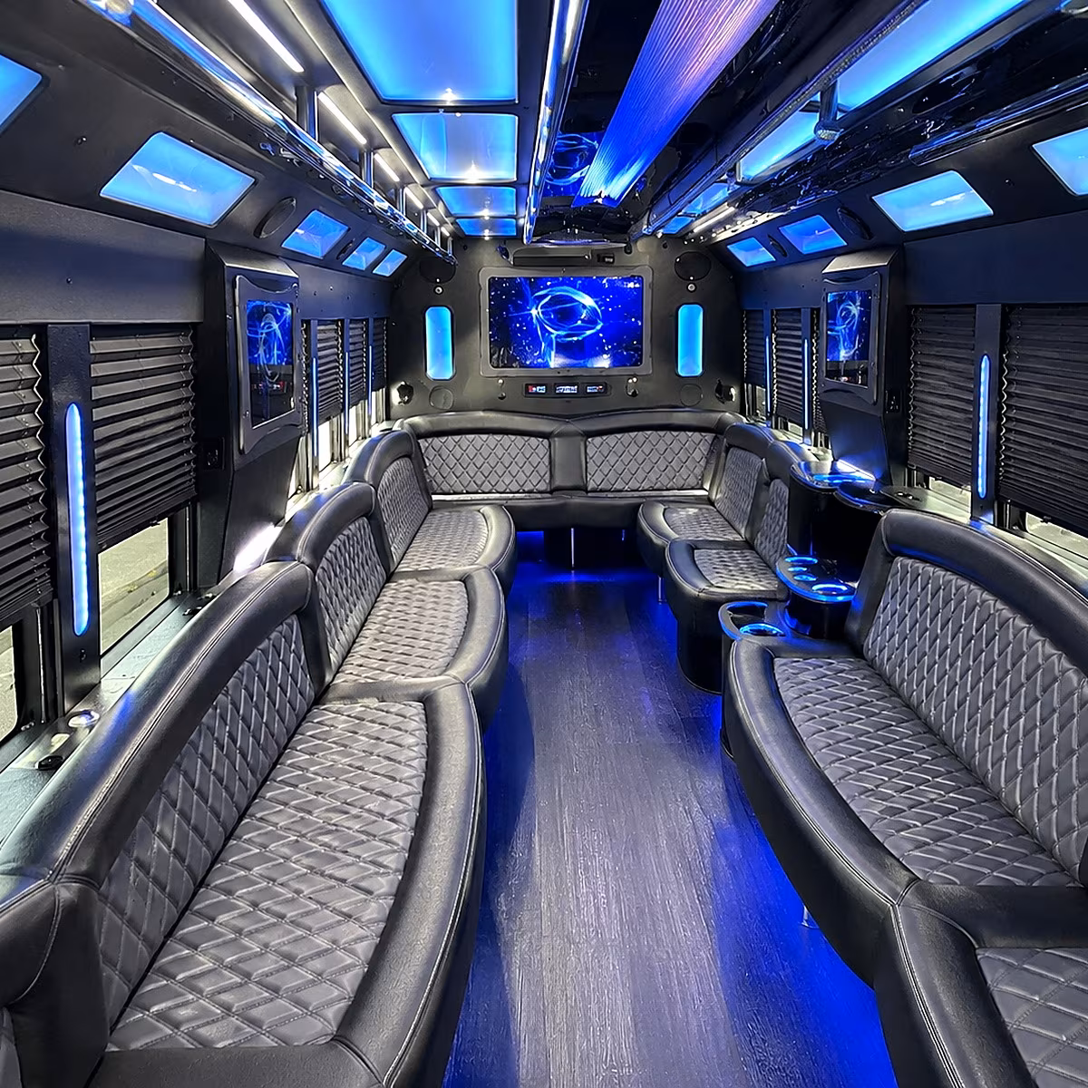 visalia party bus interior